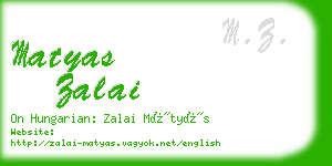 matyas zalai business card